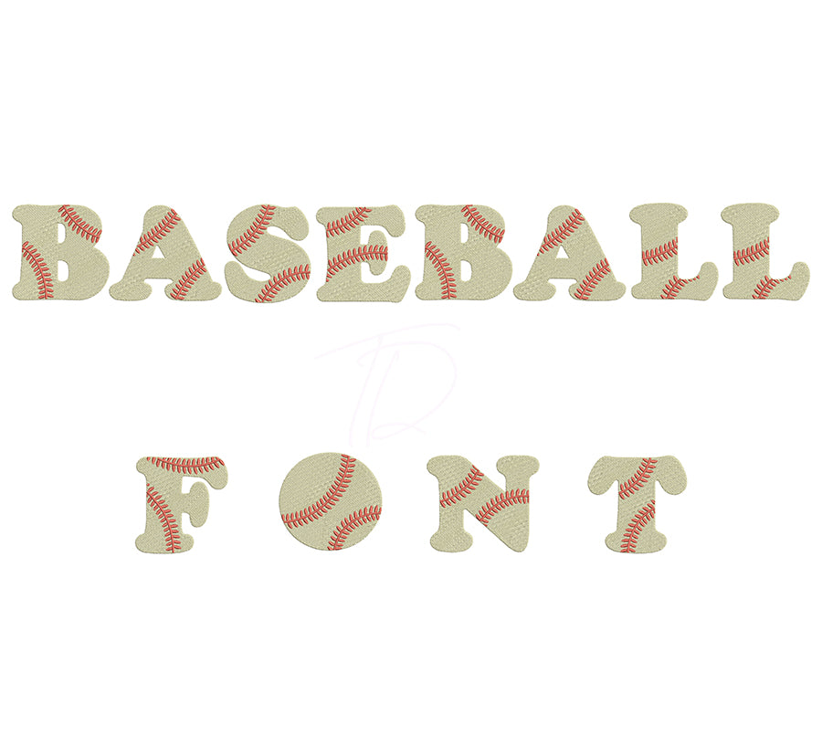 Embroidery Baseball font. Digital embroidery alphabet. Baseball embroidery monogram. BX format