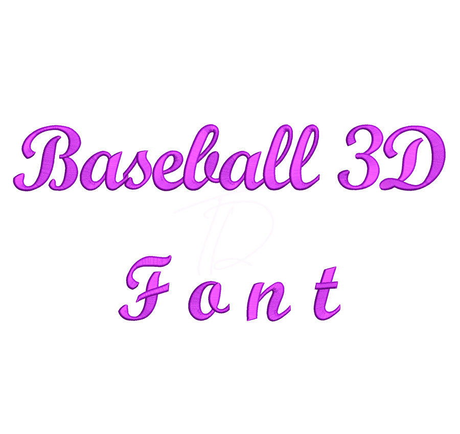 3D puff for embroidery font.