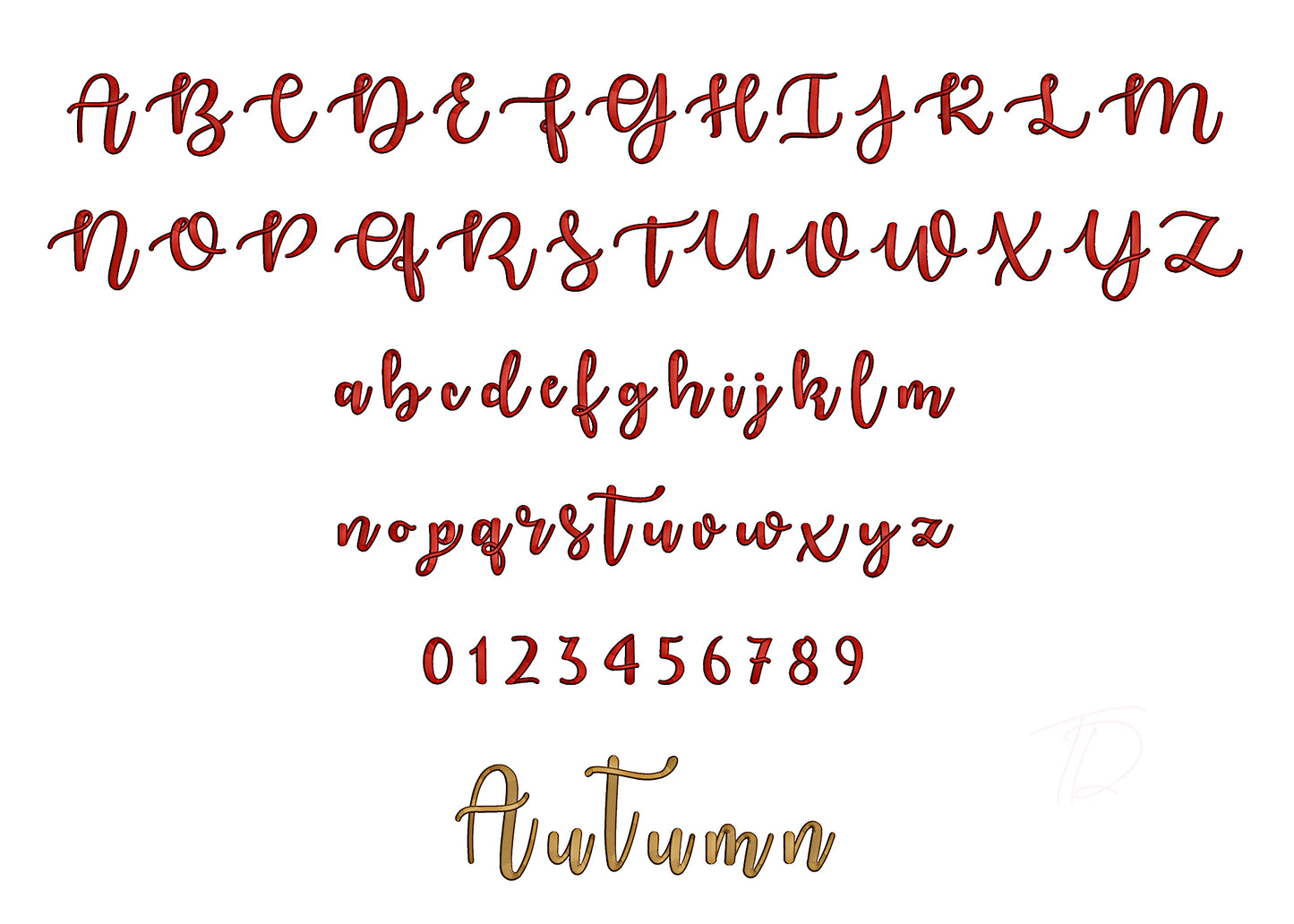 Autumn 3D puff embroidery digital font. Machine embroidery puff foam. BX format