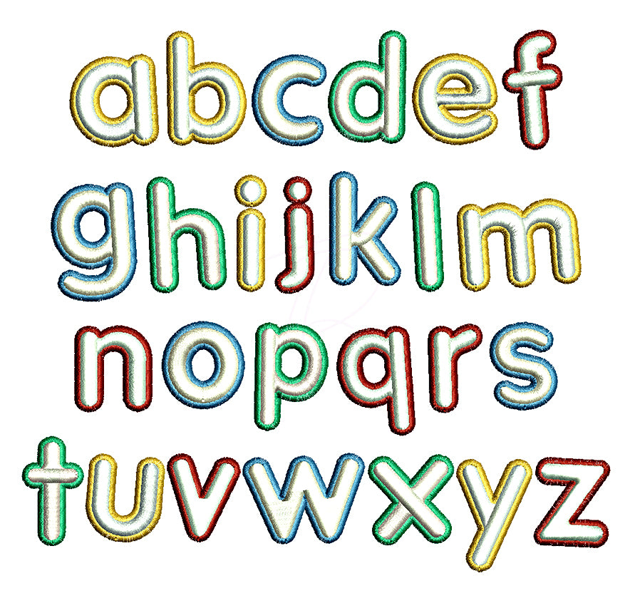 Education 3D puff font. 3D foam embroidery alphabet. BX format