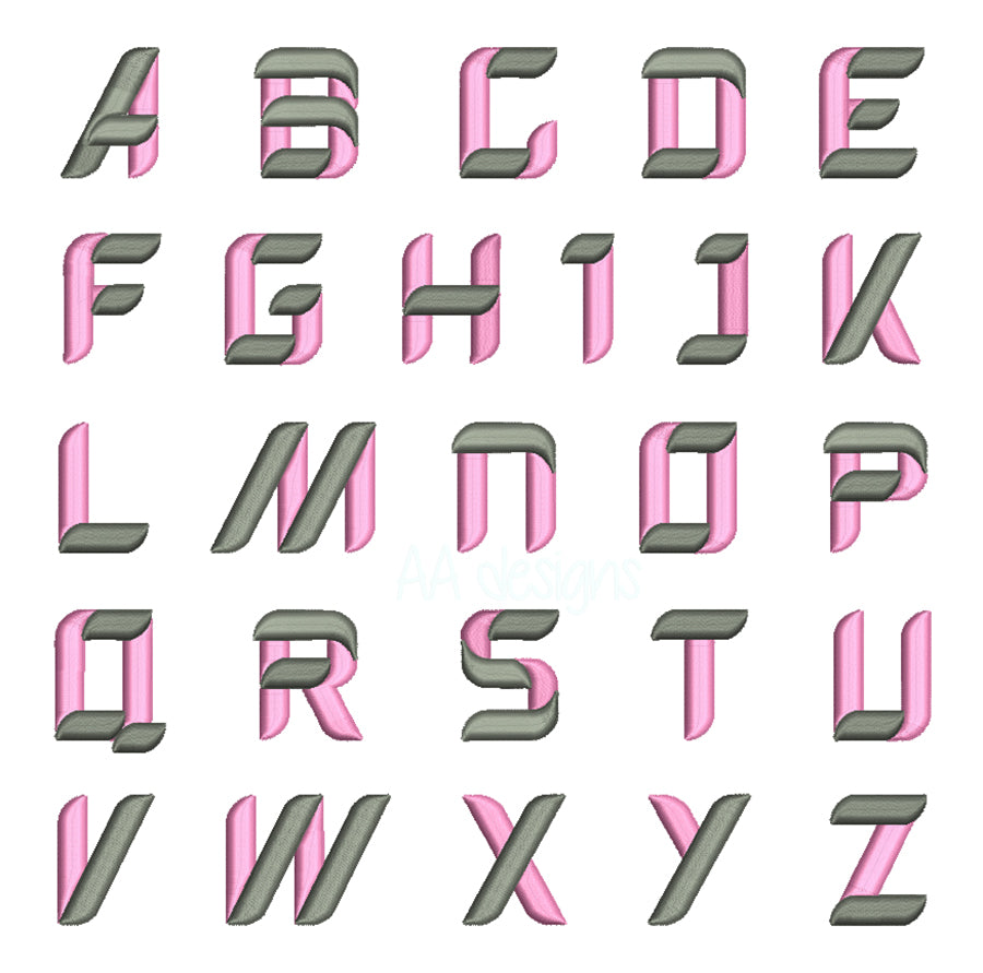 Colors embroidery font. Embroidery alphabet full font. BX format.