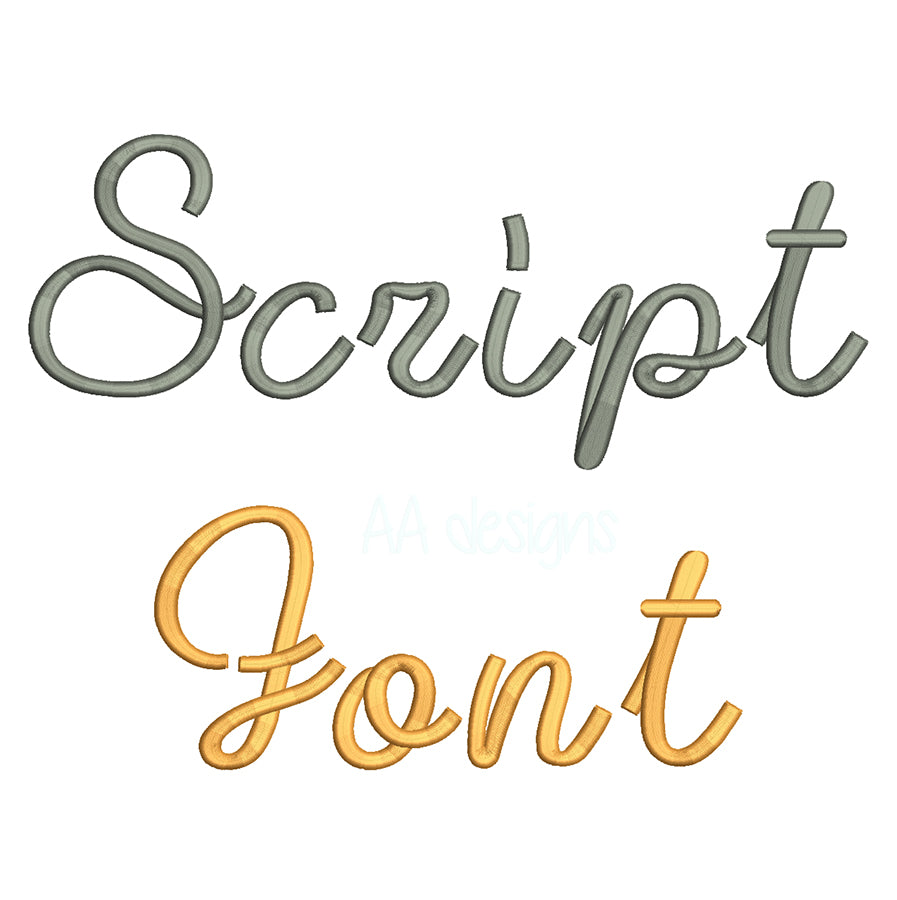 Script 3D puff embroidery font. Script 3D foam alphabet for machine embroidery