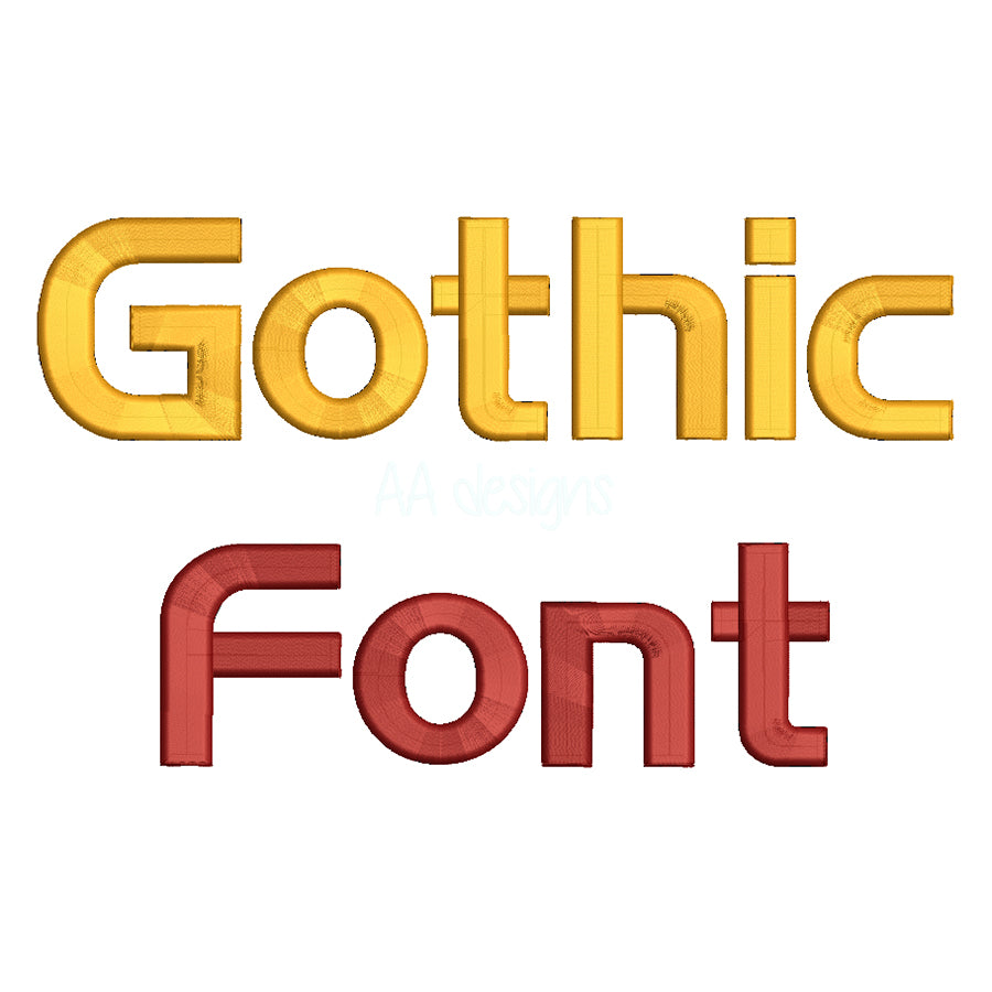 Handel Gothic 3D puff embroidery digital font. Machine embroidery alphabet with foam. BX format