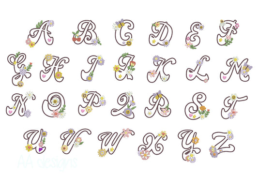 Groovy Retro Applique embroidery font. Applique font for embroidery. Very cute alphabet