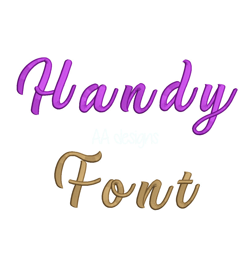 Handy 3D puff embroidery digital font. Embroidery alphabet in 3D puff foam. BX format